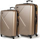 Cardinal Travel Suitcases Hard Beige with 4 Wheels Set 2pcs