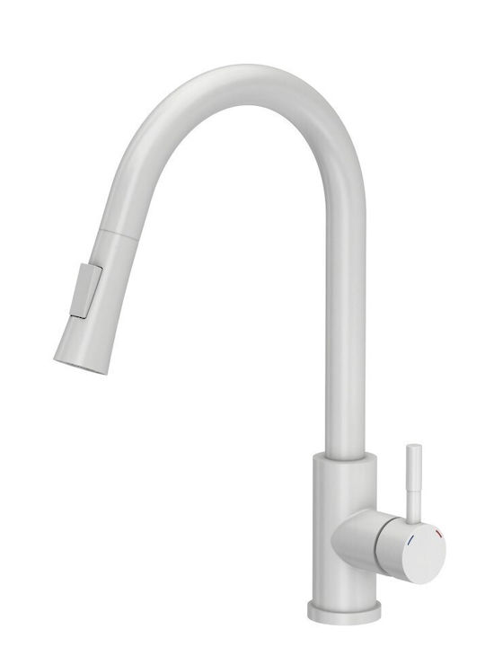 Quadron Quadron Julia Kitchen Faucet Counter with Pull-Out Spray White