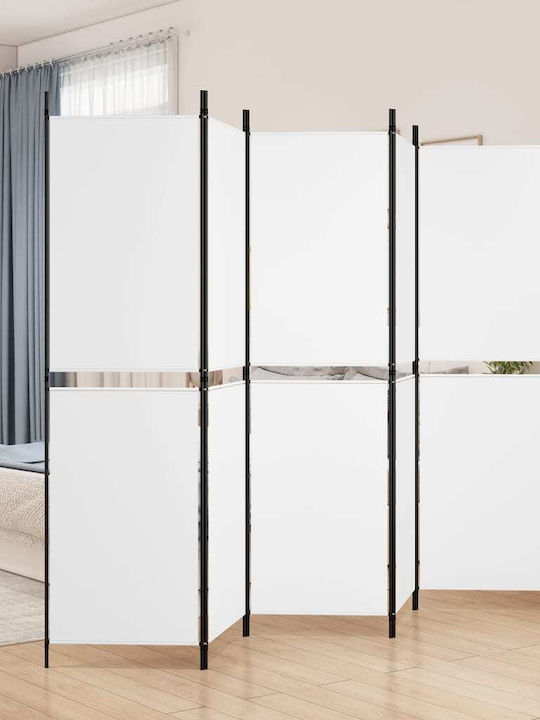 vidaXL Decorative Room Divider Fabric with 6 Panels 300x180cm