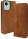 Bodycell Book Δερματίνης Καφέ (Realme C30)