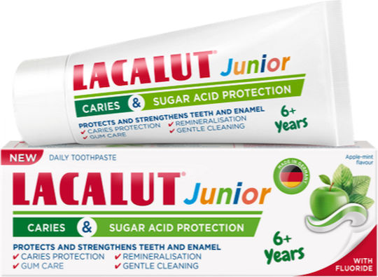 Lacalut Caries & Sugar Acid Protection Παιδική Οδοντόκρεμα για 6+ Χρονών με Γεύση Μέντα 55ml