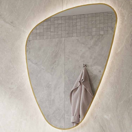 Karag Elena Oglindă De Baie Asimetrică Lumini LED 65x100cm Aurie