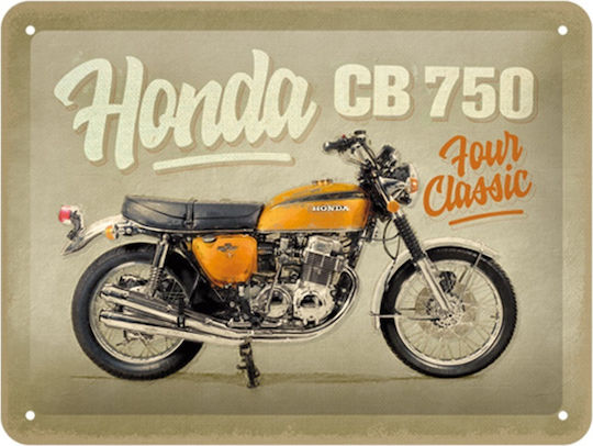 Nostalgic Art 3D Decorative Sign Honda CB 750 Handmade From Metal 20x15cm