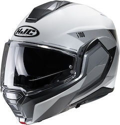 HJC i100 Beston Modular Helmet with Sun Visor ECE 22.06 White/Grey