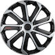 Auto Gs Set Capace De Roți Auto Evo 4 Bucăți 16" Negru/Argintiu