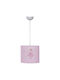 HomeMarkt Ballerina Single-Light Kids Ceiling Light Hanging Fabric 20W with E27 Base Pink 25x62cm