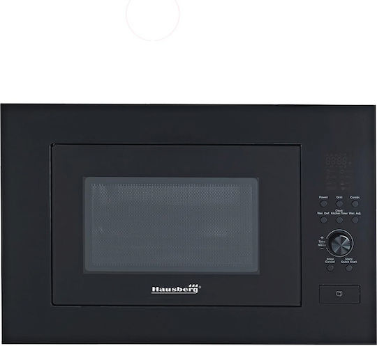Hausberg HB-8070NG Εντοιχιζόμενος Φούρνος Μικροκυμάτων με Grill 25lt Μαύρος