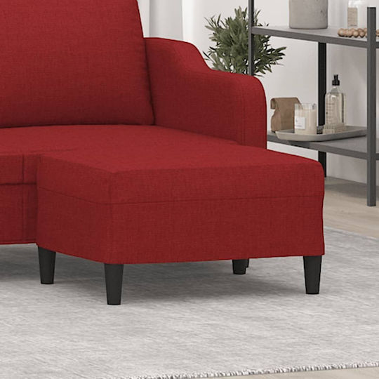 Fabric Upholstered Burgundy Footstool 70x55x41cm