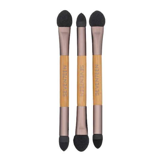 Seventeen Set with Makeup Brushes for Eye Shadow made of Synthetic Hair Bamboo Handle 3pcs