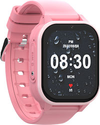 Wonlex Wonlex KT19 Παιδικό Smartwatch με GPS και Καουτσούκ/Πλαστικό Λουράκι Ροζ