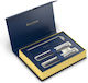 Parker Allure Pen Set with Fountain Pen Fine Blue in a case (in a paper cassette)