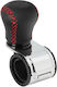 Lampa Lazy Car Steering Wheel Lazy Leather Steering Wheel Cover with Red Stitching and Chrome Armrest 20-40mm
