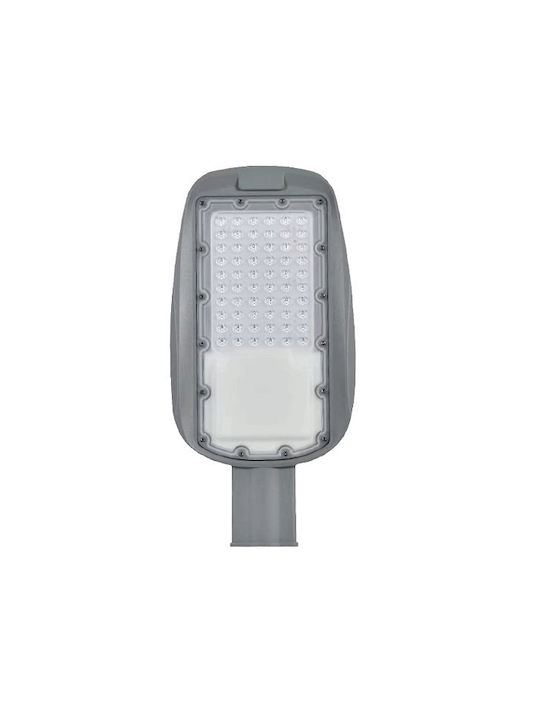 Elmark Prague Outdoor Floor Lamp LED Road 100W with Warm White Light IP65 Gray
