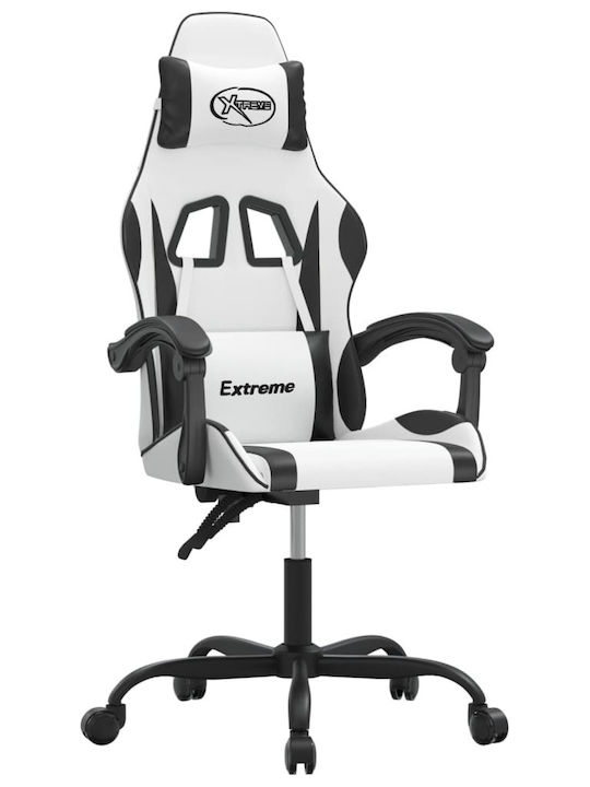 vidaXL 3143876 Καρέκλα Gaming Δερματίνης Λευκή