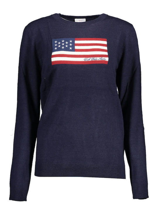 U.S. Polo Assn. Women's Blouse Long Sleeve Navy Blue