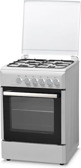 Kumtel 60SGF40F Aragaz 57lt cu Plite pe Gaz Lichefiat L60cm. White