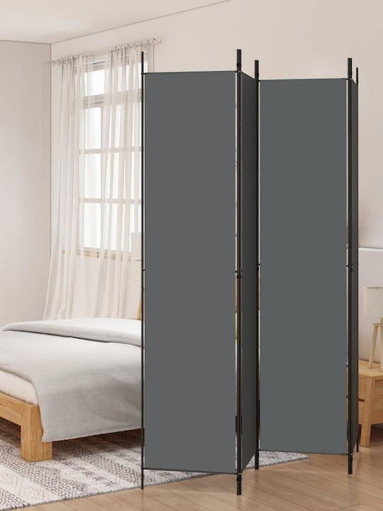 vidaXL Decorative Room Divider Fabric with 4 Panels 200x220cm