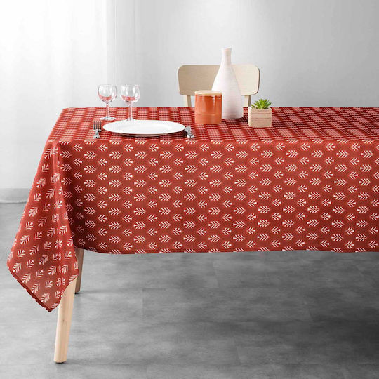 Τραπεζομάντηλο Αλέκιαστο L-C Manuela Terracotta 145x240εκ.