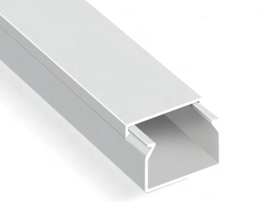 Aca Kabelkanal mit gelochtem Ständer aus Kunststoff 80x60mm Weiß 2m