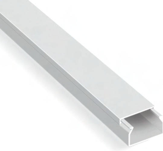 Aca Cable Channel with Perforated Stand made of Plastic 25x16mm White 2m