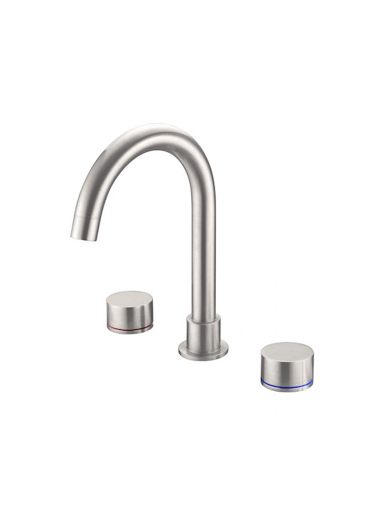 Sparke Nera Μπαταρία Νιπτήρα Ψηλή Brushed Nickel