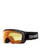 Sinner Marble Otg Ski & Snowboard Goggles Kids Black with Lens in Orange Color