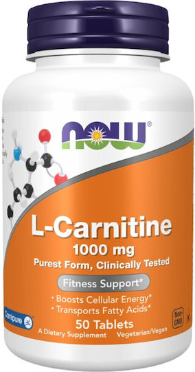 Now Foods L-Carnitine 1000mg 50 ταμπλέτες