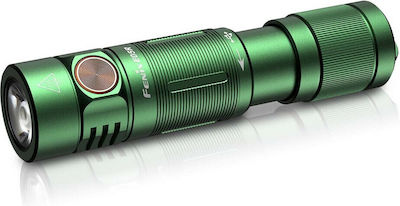 Fenix Επαναφορτιζόμενος Φακός Μπρελόκ LED Αδιάβροχος IP68 με Μέγιστη Φωτεινότητα 400lm E05R Ενσωματωμένη Πράσινος