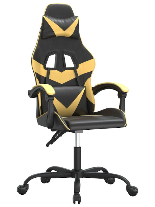 vidaXL 349545 Artificial Leather Gaming Chair Gold