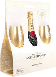 Moet & Chandon Σύνθεση με Ποτήρια 750ml