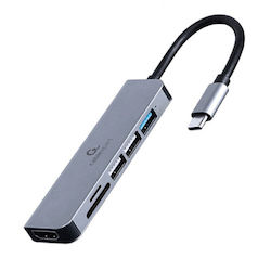 Cablexpert USB-C Dockingstation mit HDMI 4K (A-CM-COMBO6-02)