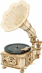 Robotime Joc de construcție din lemn Classical Gramophone Ηλεκτρικό pentru copii de 14++ ani