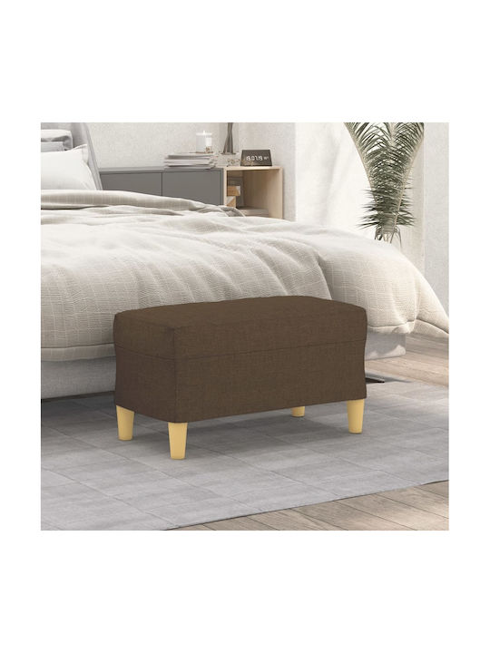 Fabric Upholstered Brown Bench Stool 70x35x41 cm