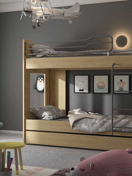 Tetra Kids Bed Bunk Single for Mattress 90x200cm
