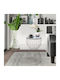 Round Side Table Pino Wooden White M35xL35xH58cm