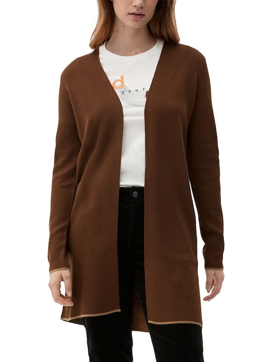 Red Label Long Women's Cardigan Brown