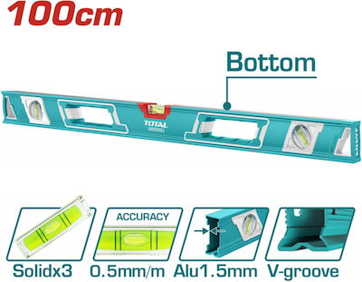 Total TMT210086 Nivel de spirit Din aluminiu 100buc cu 3 Ochiuri