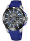 Festina Bike Ανδρικό Ρολόι 45mm Χρονογράφος Μπαταρίας με Μπλε Καουτσούκ Λουράκι