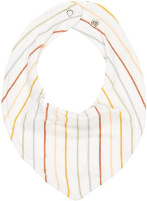 Little Dutch Sunny Stripes Bandana Fabric with Button White