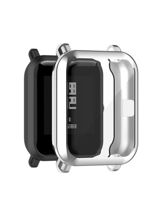 Silikonhülle in Silber Farbe für Amazfit Bip