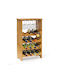 Relaxdays Cu picioare Suport pentru Sticle Lemn pentru 24 Sticle Maro 50x24x84εκ.
