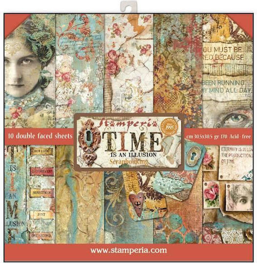 Stamperia Time Is An Illusion Foi Scrapbooking 190gr/m² 10 foi 10buc SBBL33