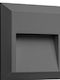 Lineme Wall-Mounted Outdoor Lighting Ceiling Lamp with Integrated LED 2.1W with Adjustable White Light 12.5x12.5cm