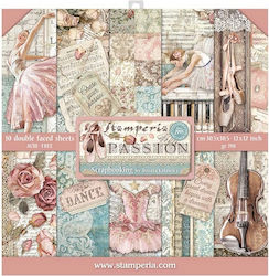 Stamperia Passion Φύλλα Scrapbooking 190gr/m² 10 φύλλα 10τμχ