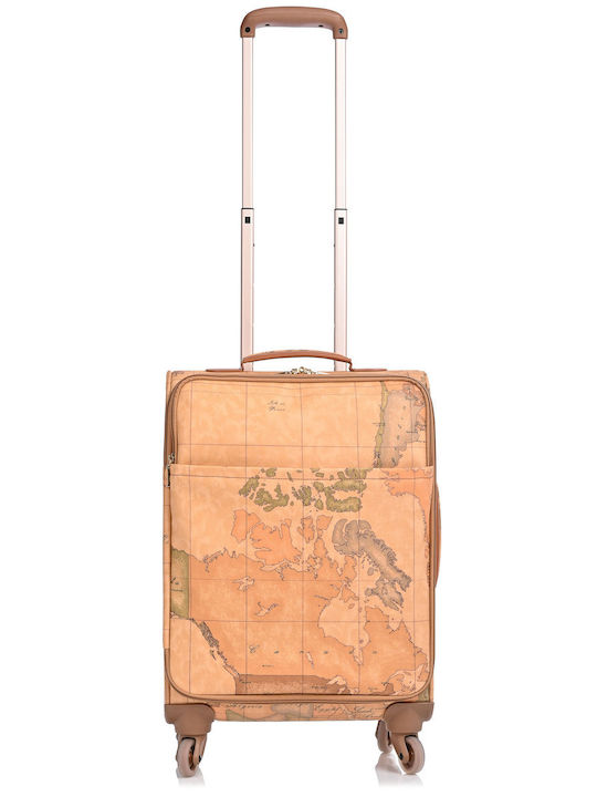 Alviero Martini 1a Classe Geo Classic Valiză De Călătorie De Cabină Din Material Textil Tabac Maro Cu 4 Roți Înălțime 55 Cm