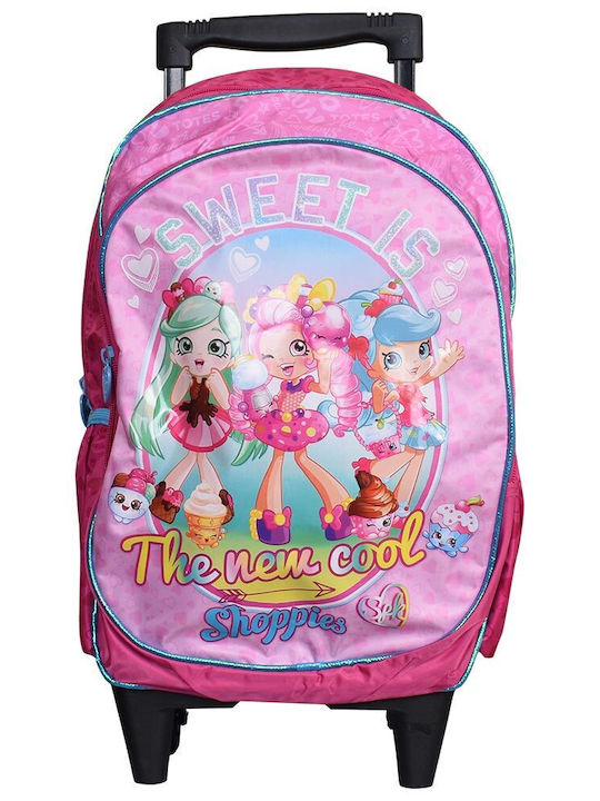 Sunce School Bag Trolley Elementary, Elementary Pink with Water Bottle Holder 16Liters