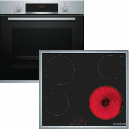 Bosch HBA554ES0 + PKE645BB2E Φούρνος άνω Πάγκου 71lt με Κεραμικές ...