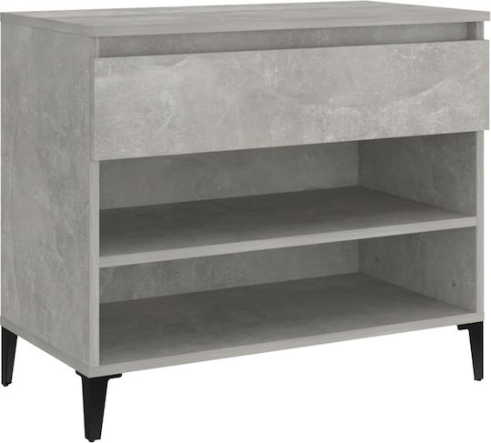 Metall Schuhschrank mit 2 Regalen Concrete L70xW36xH60cm