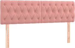 vidaXL Fabric Bed Headboard Pink 80x78cm