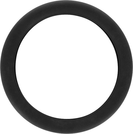 Carner Auto-Lenkradabdeckung Black Silicone mit Durchmesser 34-50cm Silikon Schwarz